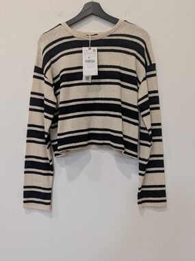 ZARA Striped Rustic Top